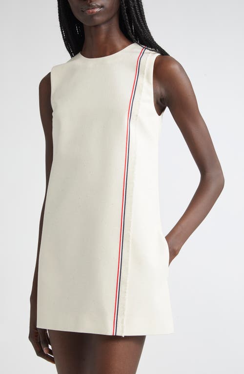 Thom Browne Sleeveless Cotton A-line Minidress