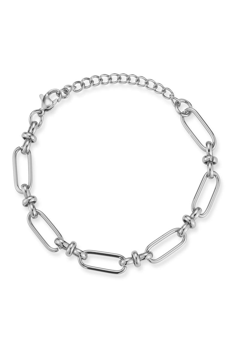 Oval Link Chain Bracelet, Main, color, SILVER