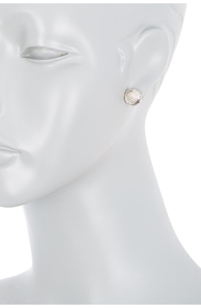 John Hardy Sterling Silver Diamond Earrings - 0.37 ctw, Alternate, color,