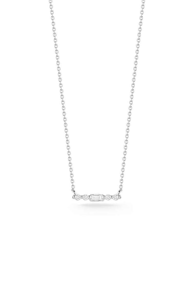 Dana Rebecca Designs Sadie Pearl Diamond Bar Necklace, Main, color, 