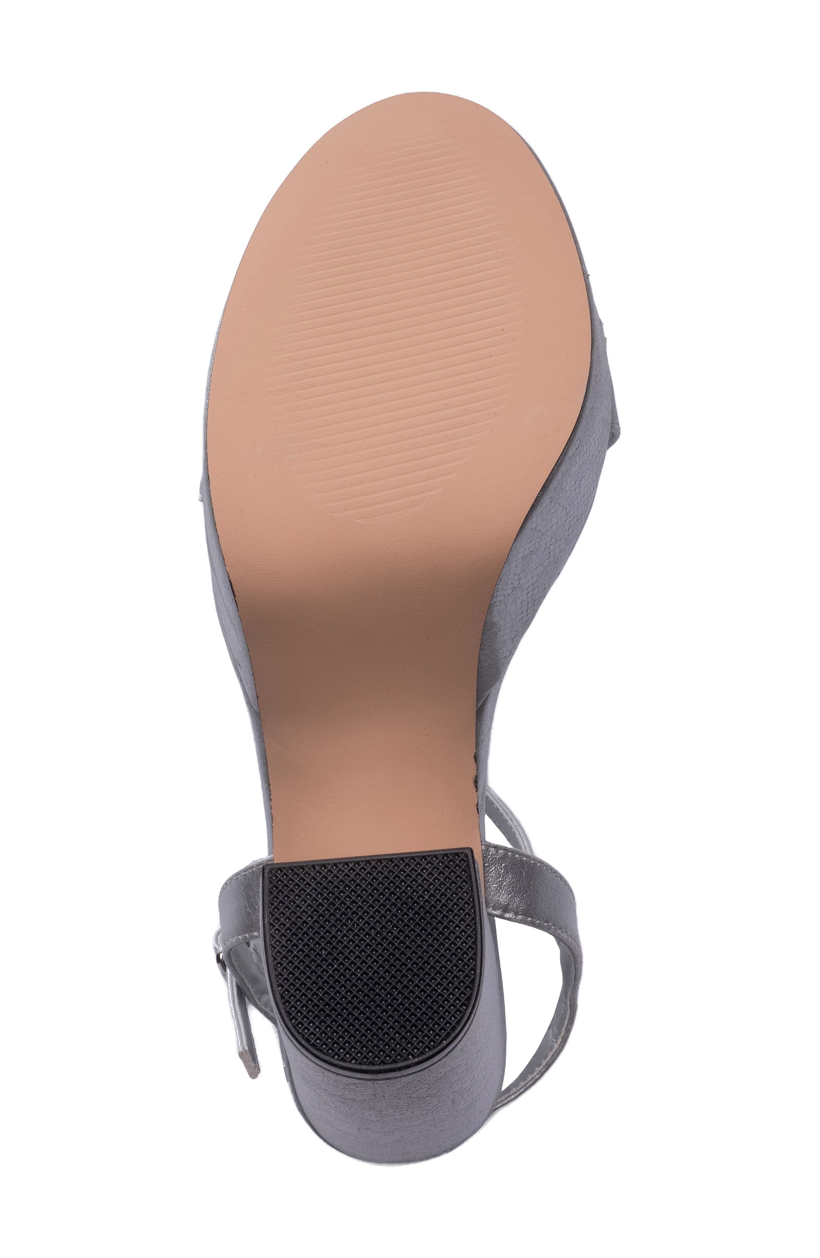 Darling Platform Heeled Sandal, Alternate, color, SILVER