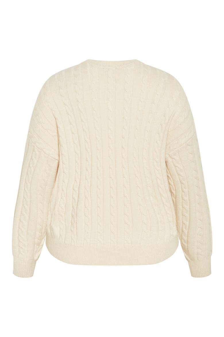 Shelby Cable Stitch High-Low Sweater, Alternate, color, CREAM