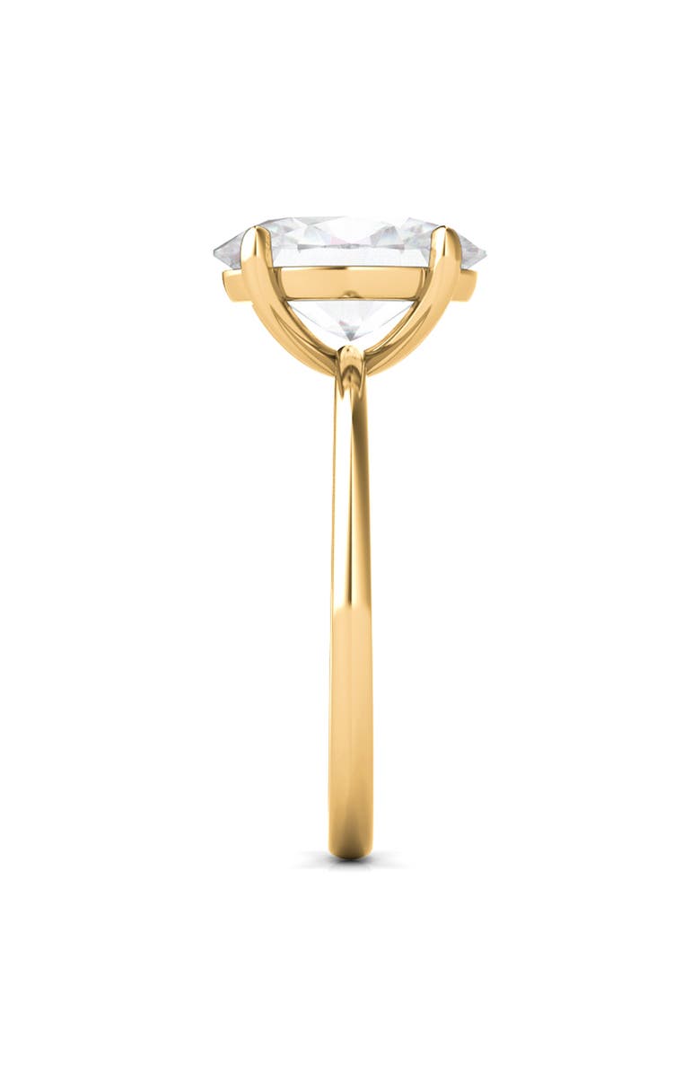 HauteCarat Oval Cut Lab Created Diamond Ring, Alternate, color, 2.00 Ctw 18K Yellow Gold
