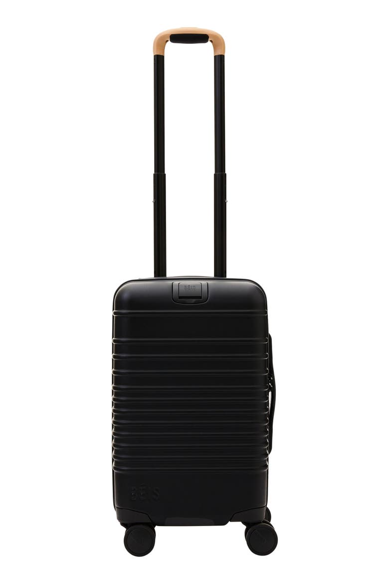 The Small International Carry-On Roller Suitcase, Main, color, BLACK