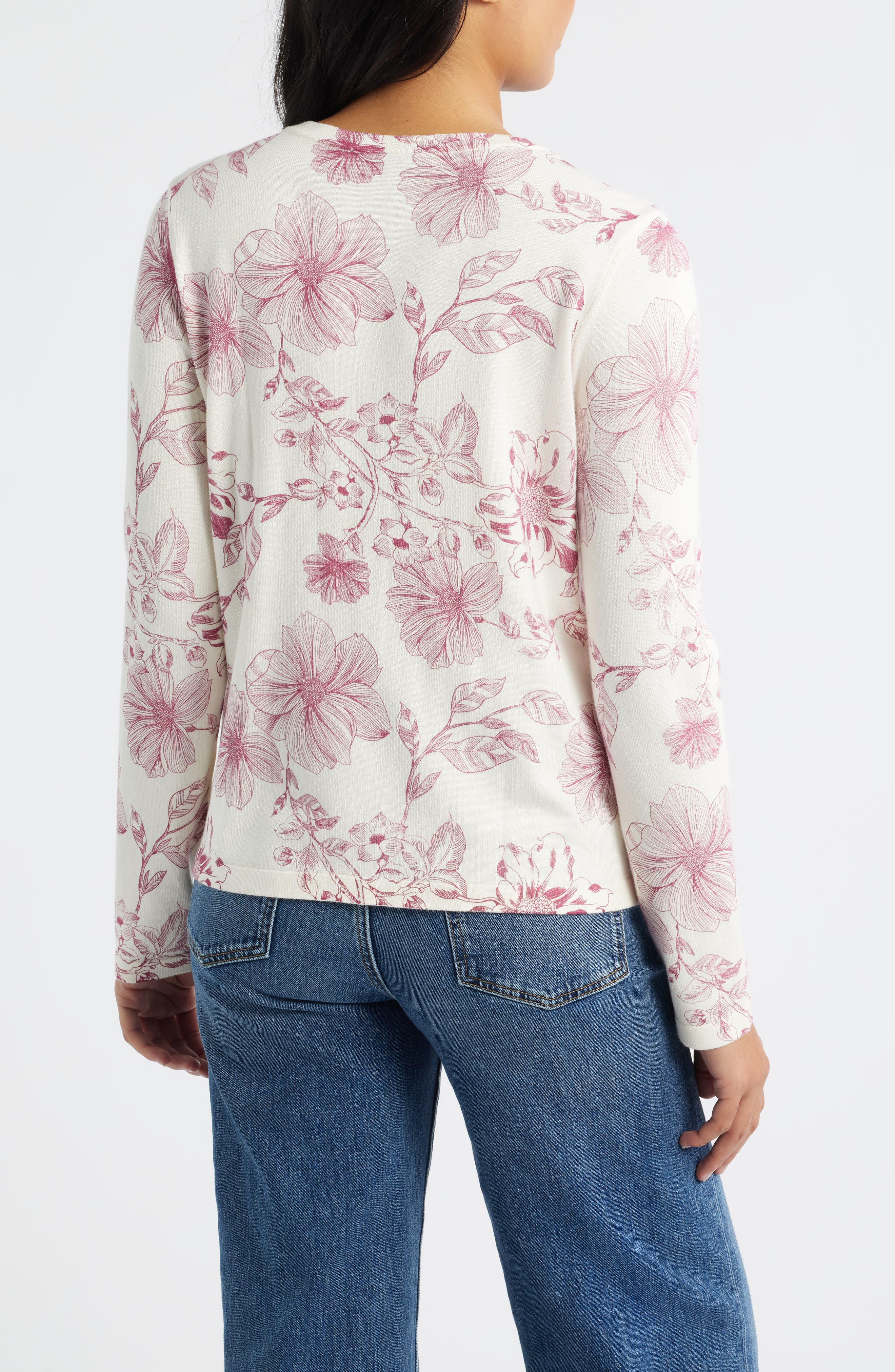 Floral Print Cardigan - image 2
