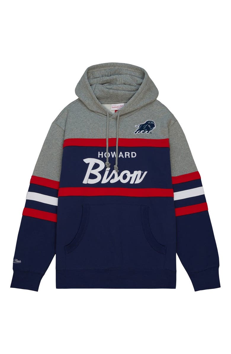 Mitchell & Ness Men's Mitchell & Ness Navy Howard Bison Head Coach Pullover Hoodie, Alternate, color, 