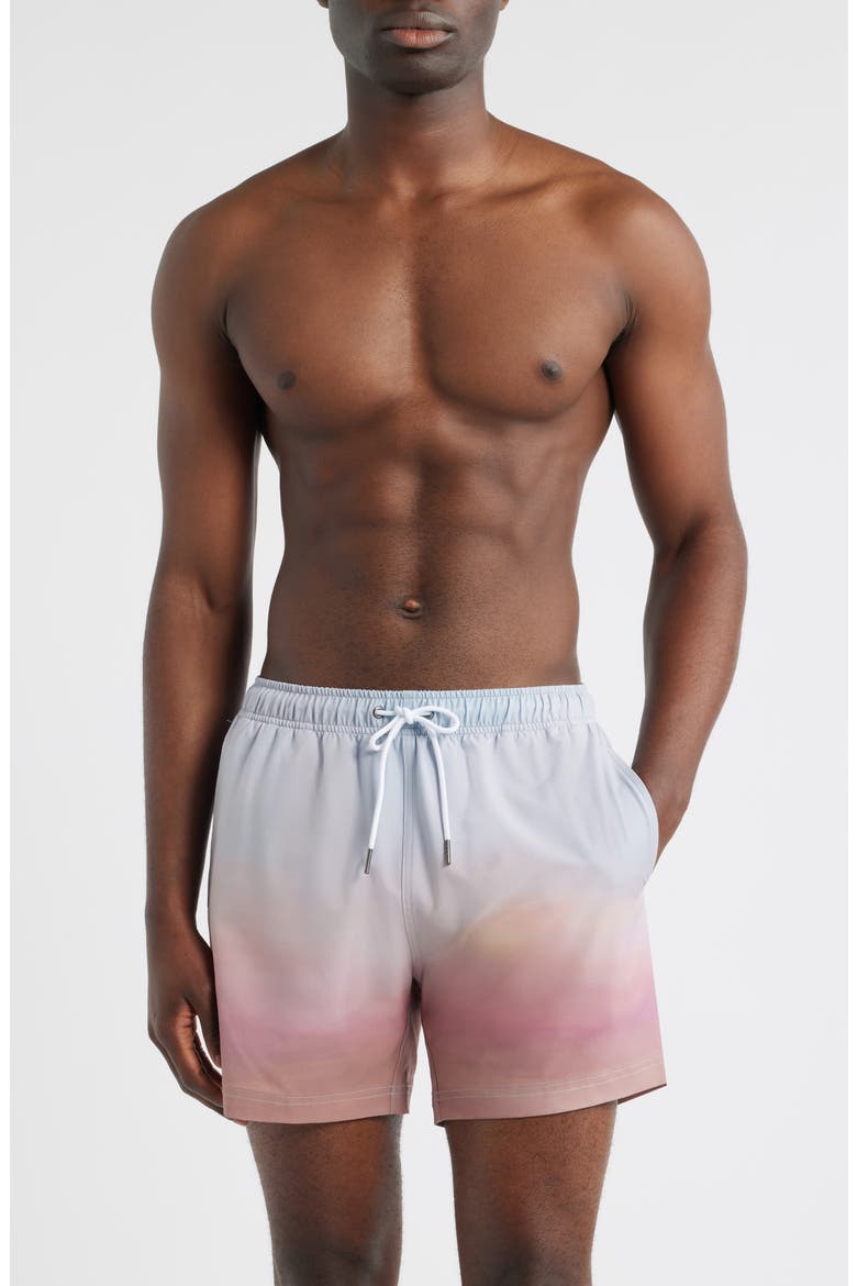 Sunset Swim Trunks, Main, color, MULTI