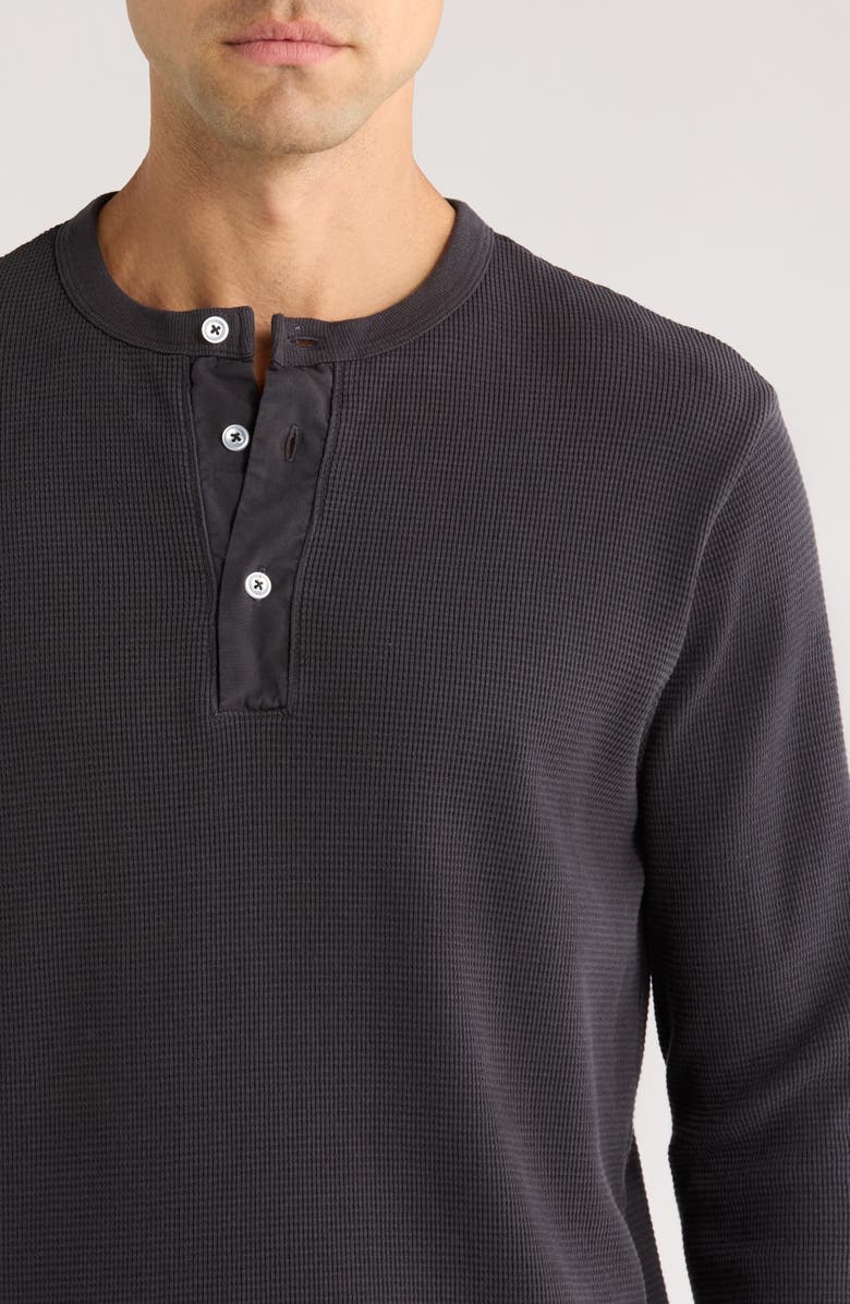 925 Originals Stock Waffle Knit Henley, Alternate, color, Washed Black