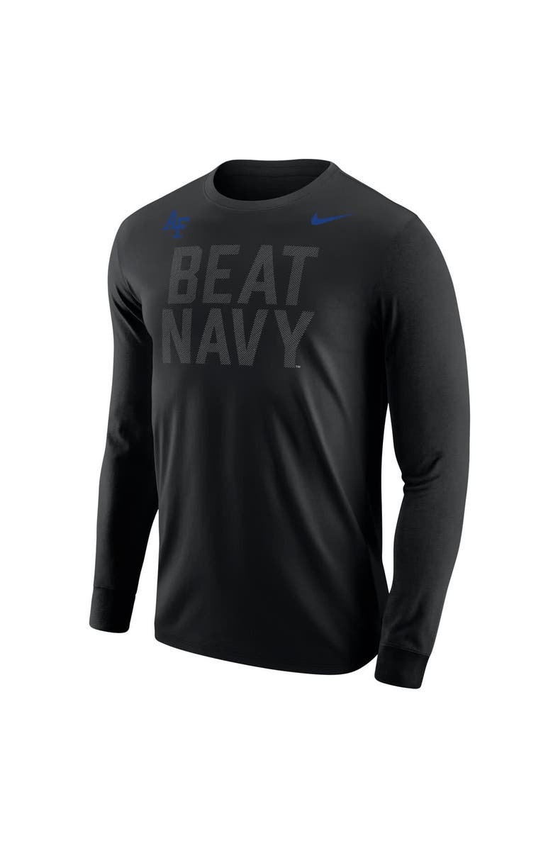 Nike Men's Nike Black Air Force Falcons APLS Fighting Falcon Collection Rivalry Long Sleeve T-Shirt, Alternate, color, Black