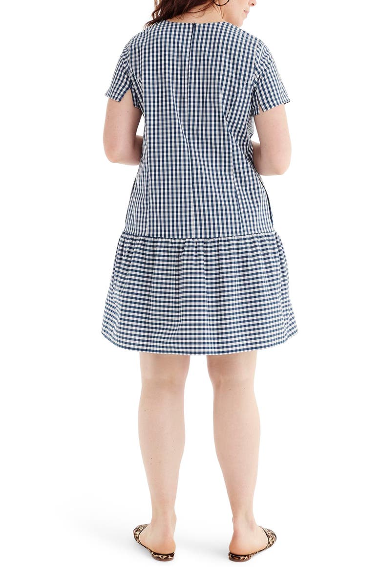 Drop Waist Poplin Dress, Alternate, color, SAILOR BLUE GINGHAM
