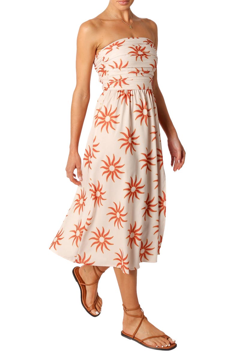 Petal & Pup Ryder Strapless Midi Dress, Alternate, color, Soleil