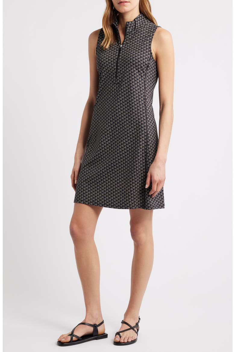 Abby Puerto Palms Sleeveless Dress, Main, color, BLACK