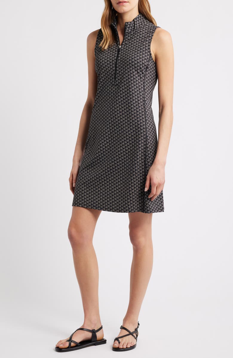 Tommy Bahama Abby Puerto Palms Sleeveless Dress, Main, color, Black