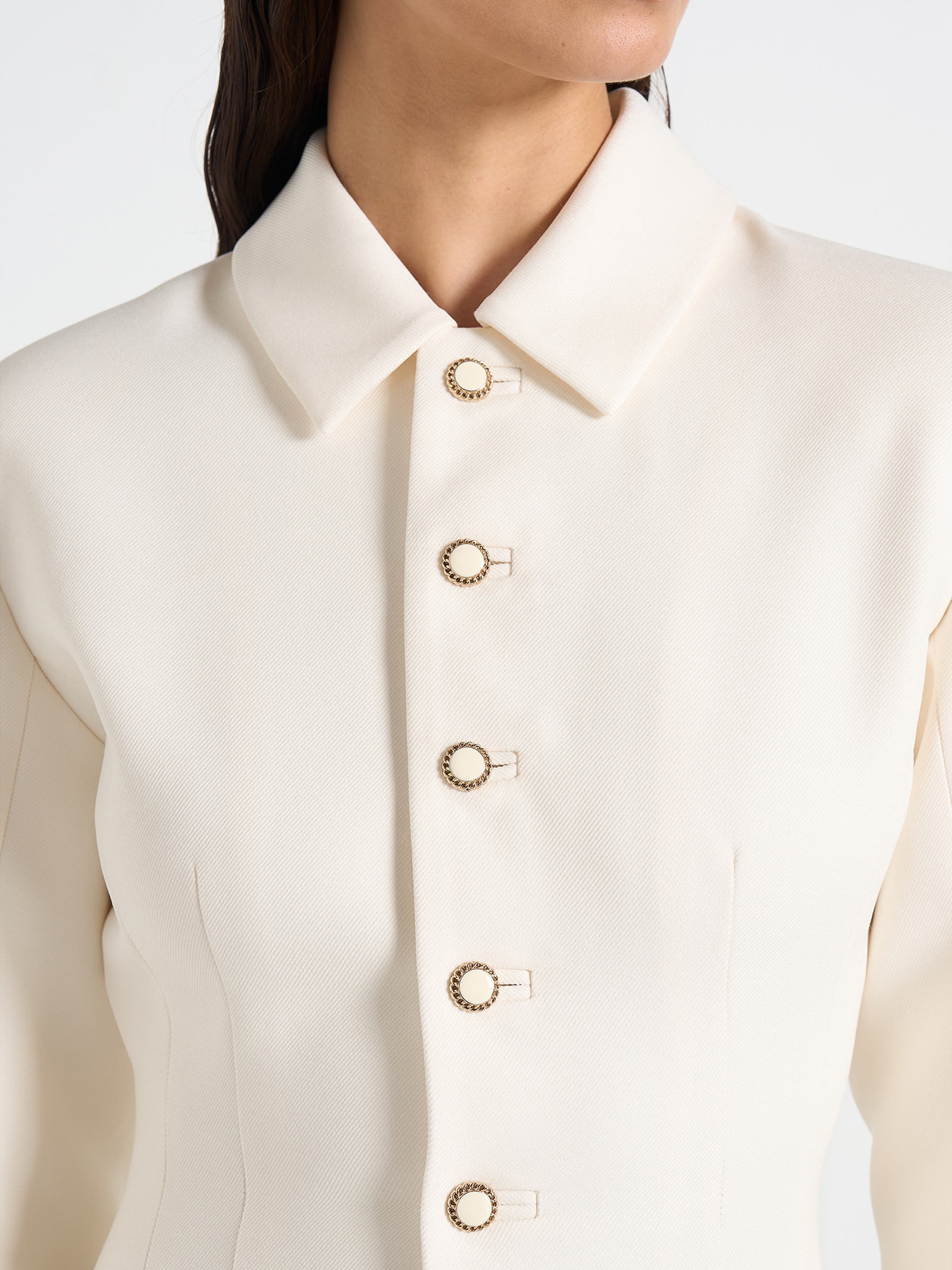 Amelie Cinch Button Up Blazer Dress - image 2