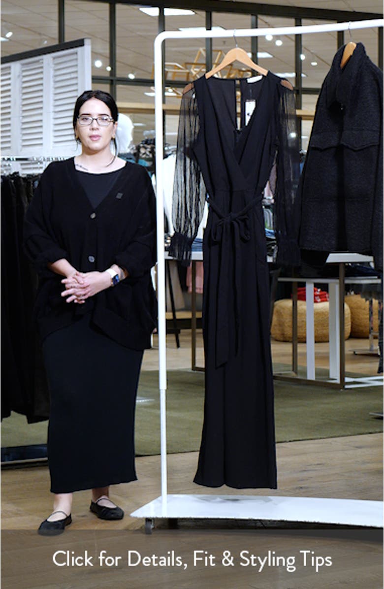 Alannah Sheer Sleeve Jumpsuit, sales video thumbnail