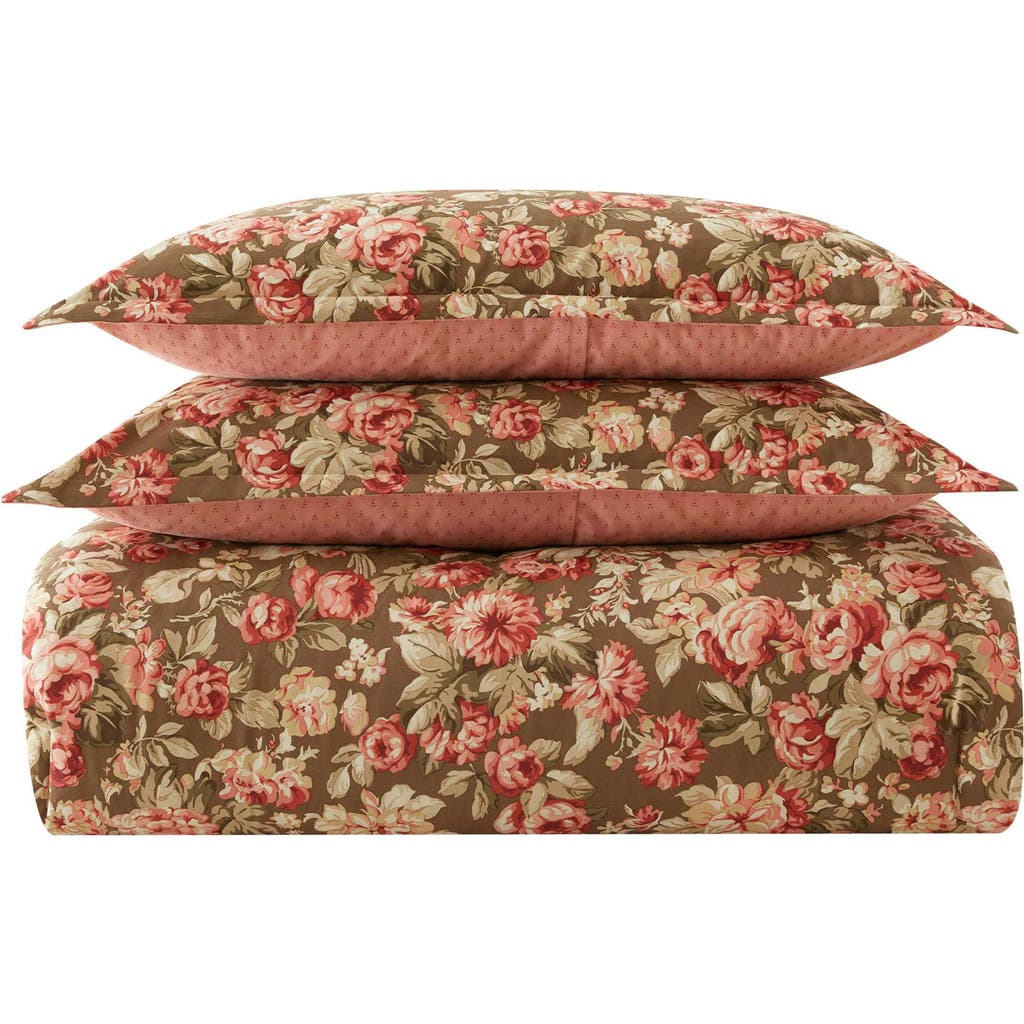 Laura Ashley Bloomsbury 3-piece Twin Comforter & Sham Set In Brown