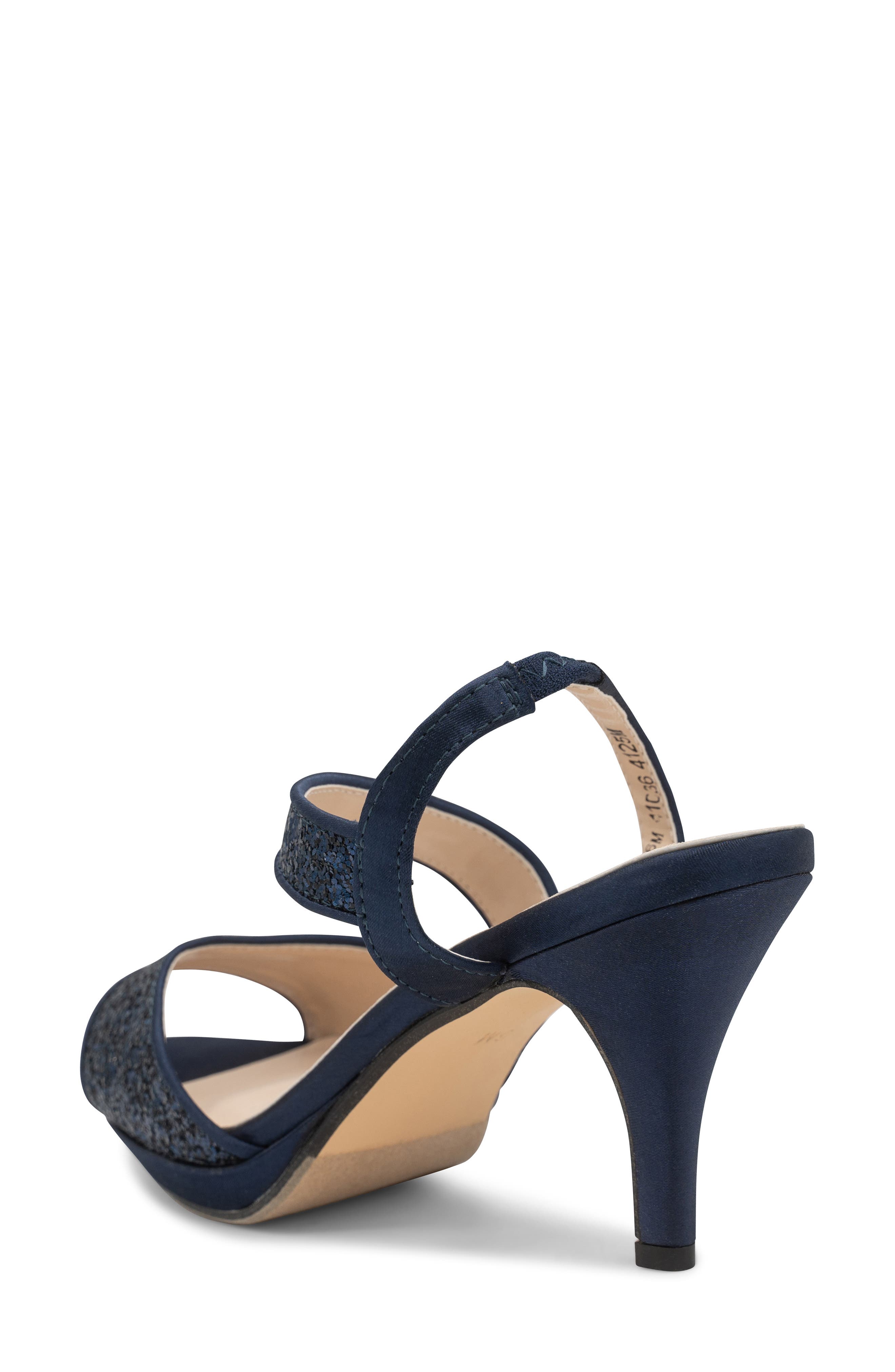 Reagan Glitter Slingback Sandal, Alternate, color, NAVY