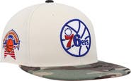 Mitchell & Ness Men's Mitchell & Ness Cream/Camo Philadelphia 76ers Hardwood Classics 1976 NBA All-Star Game Off White Camo Fitted Hat