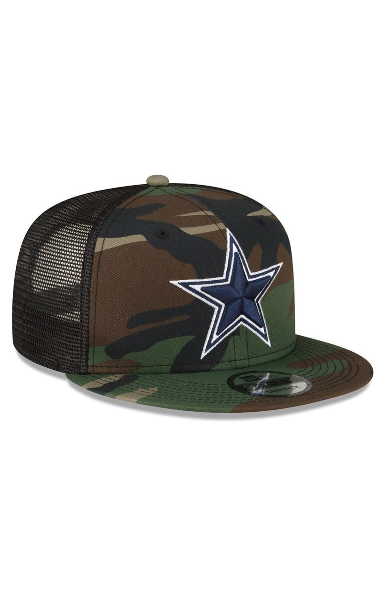 New Era Men's New Era Camo Dallas Cowboys Classic Trucker 9FIFTY Snapback Hat, Alternate, color, 
