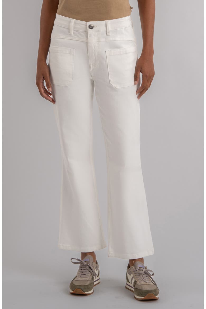 Kelsey High Waist Flare Jeans, Main, color, WHITE