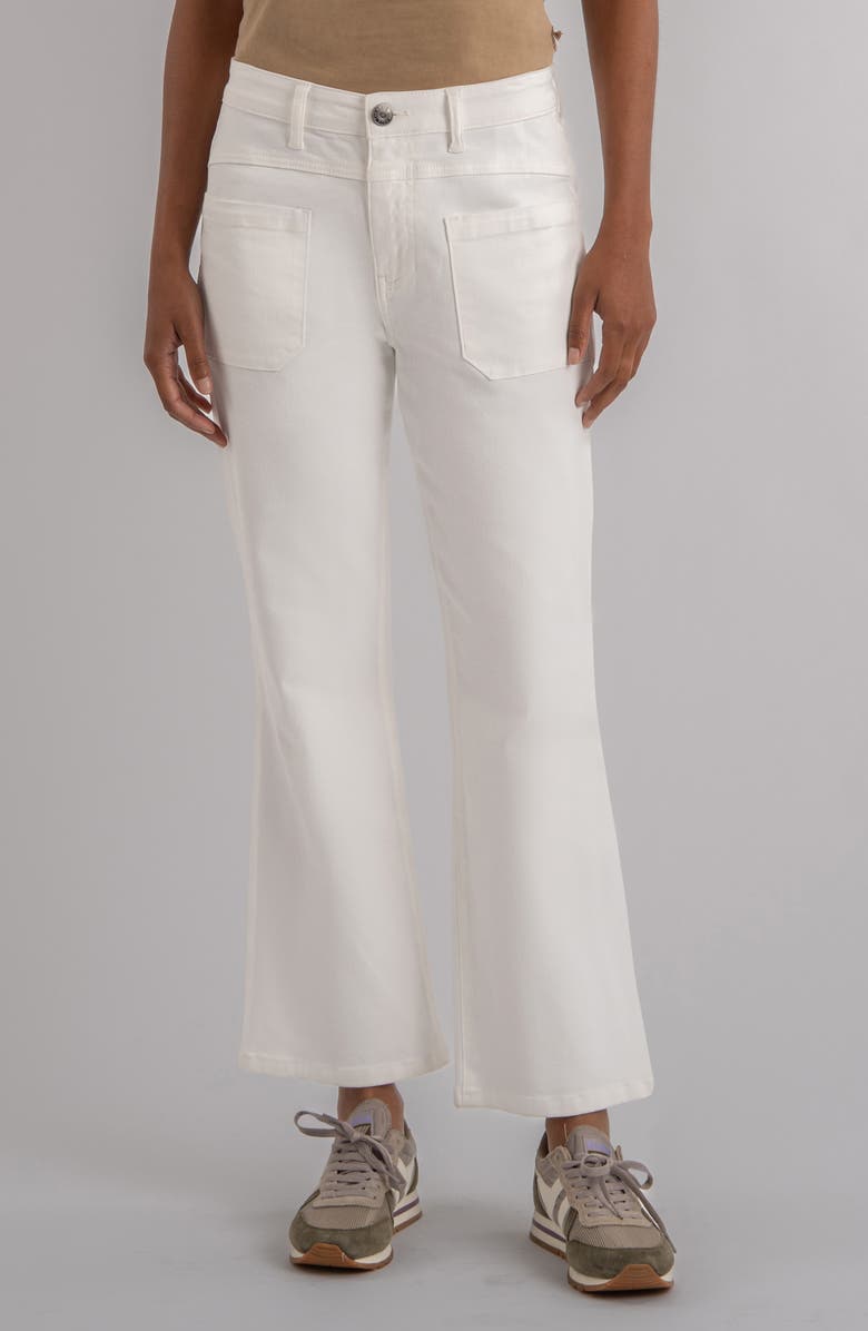 KUT from the Kloth Kelsey High Waist Flare Jeans, Main, color, White