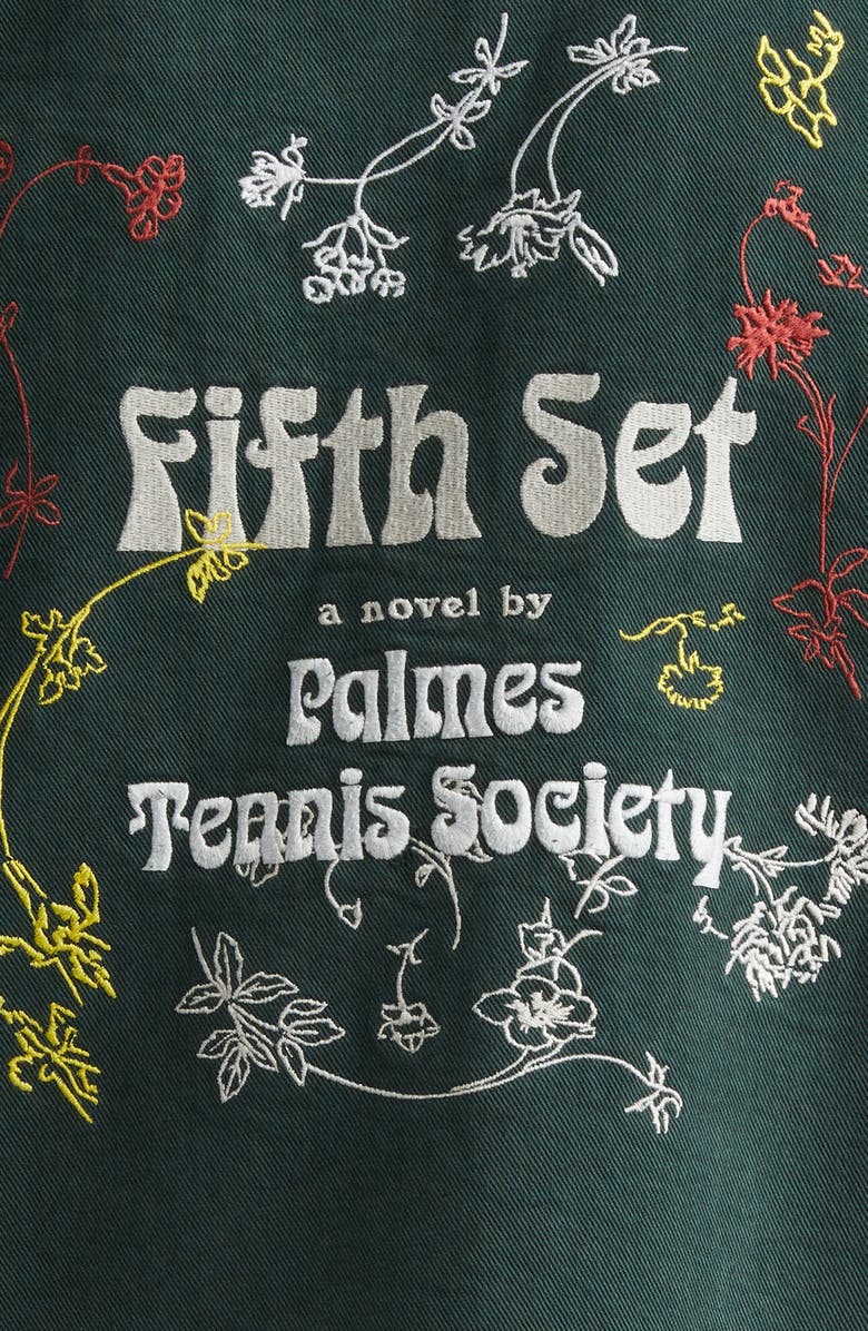 PALMES Fifth Set Embroidered Organic Cotton Twill Zip Jacket, Alternate, color,