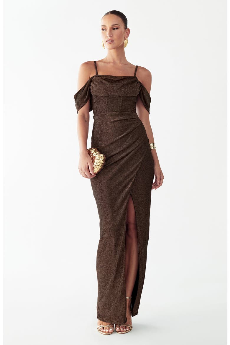 Amie Maxi Dress, Alternate, color, Rose Gold