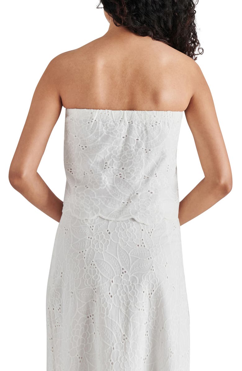 Steve Madden Amalia Strapless Cotton Eyelet Top, Alternate, color, 