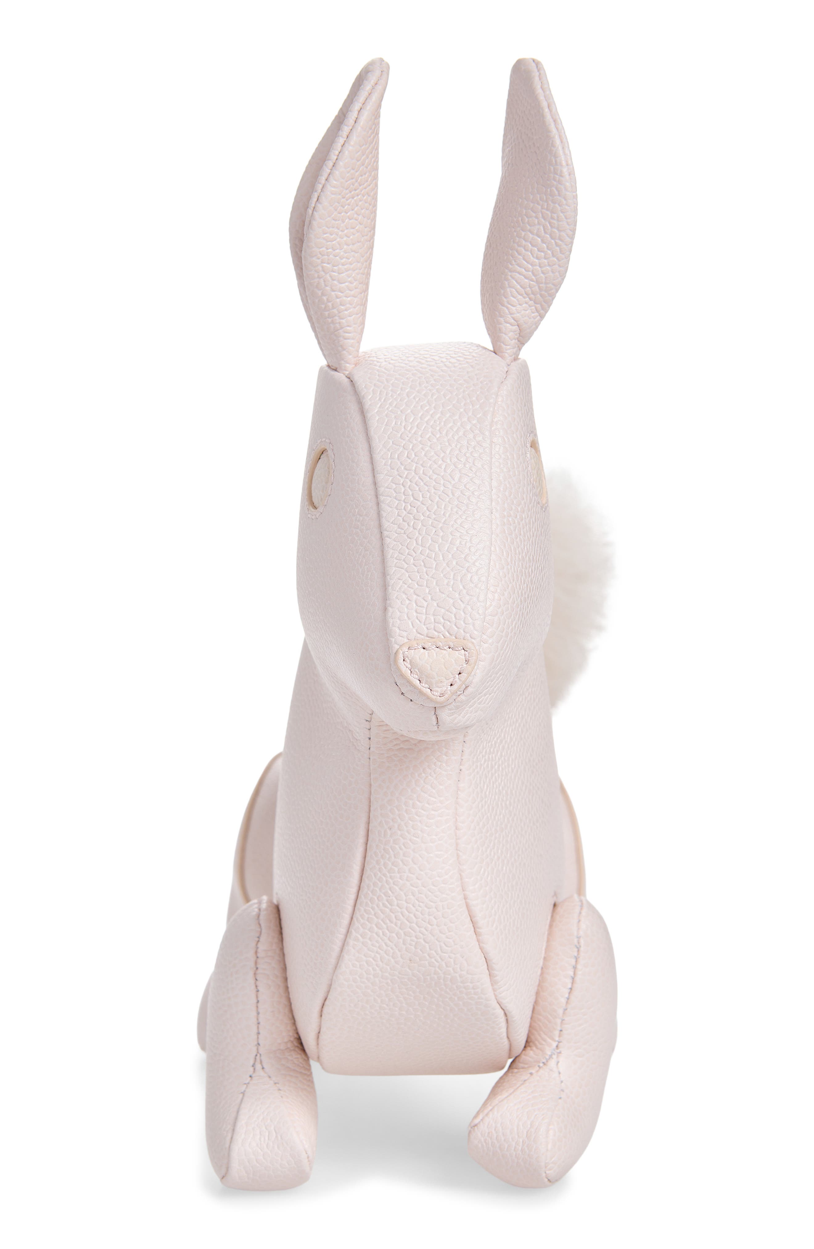 Baby Rabbit Pebbled Leather Shoulder Bag, Alternate, color, LIGHT PINK