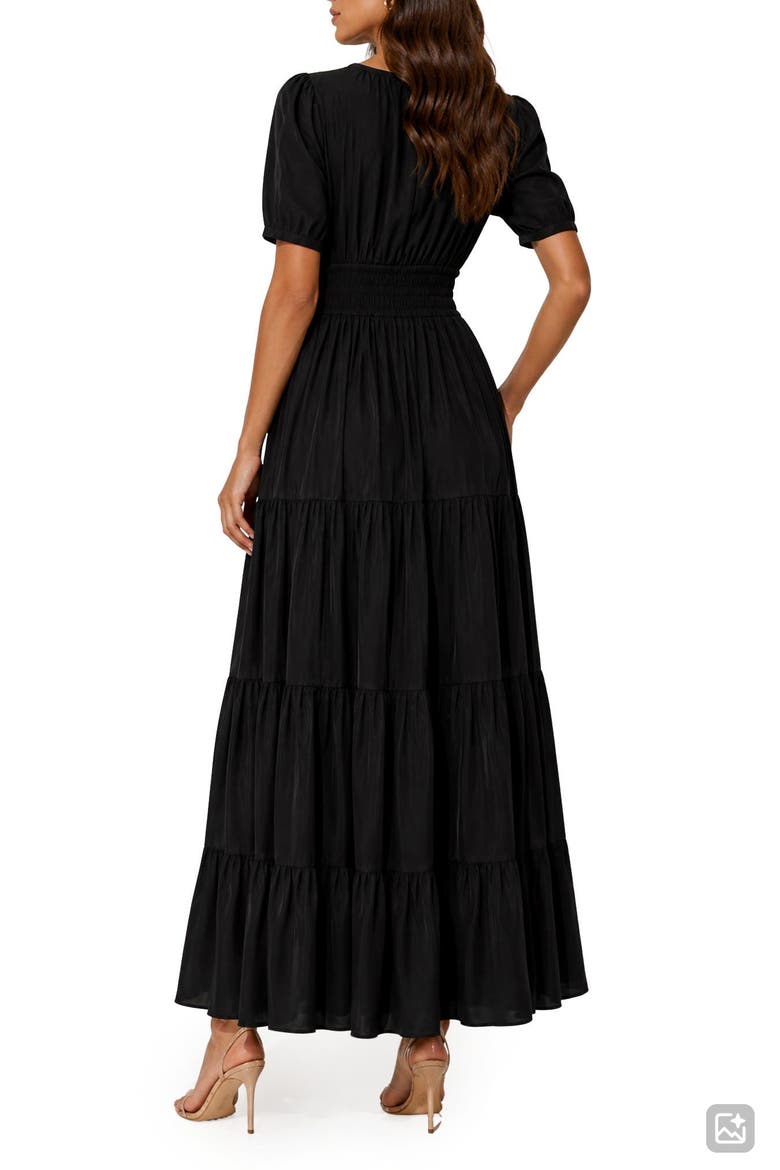 Rio Crepe Maxi Dress, Alternate, color, BLACK