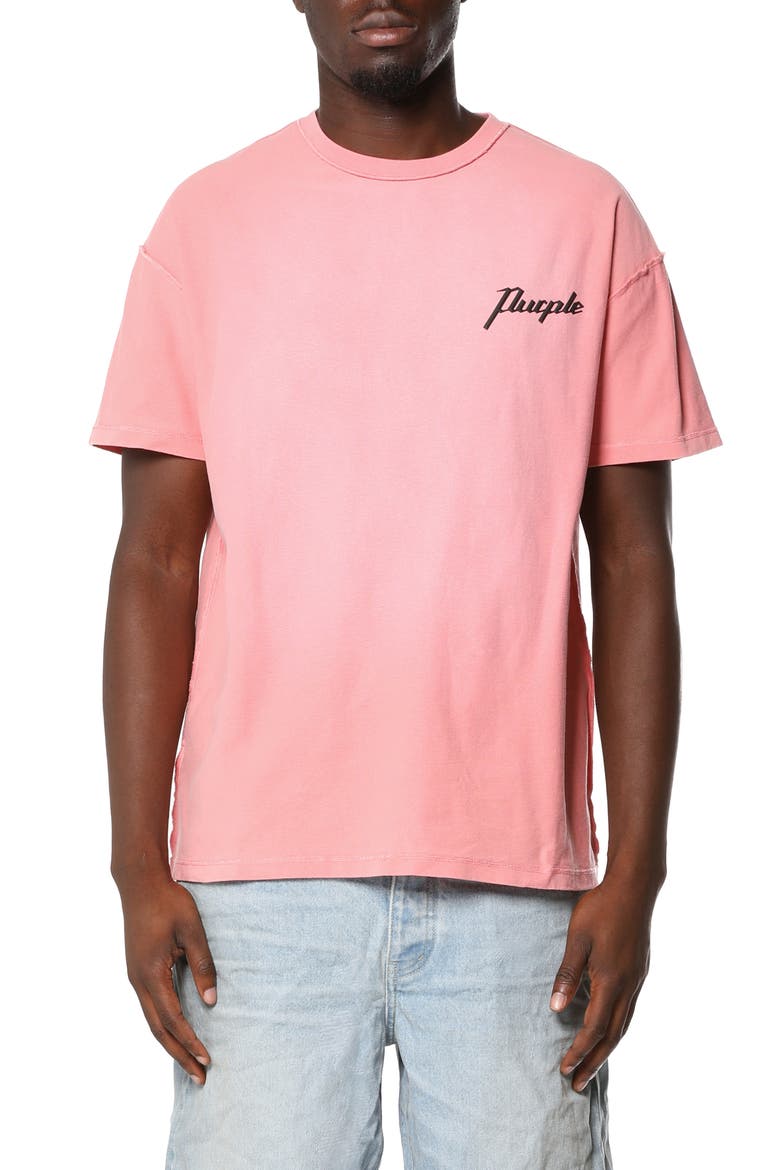 Textured Inside Out Cotton Graphic T-Shirt, Main, color, PINK