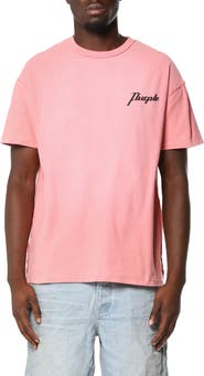 PURPLE BRAND Textured Inside Out Cotton Graphic T-Shirt