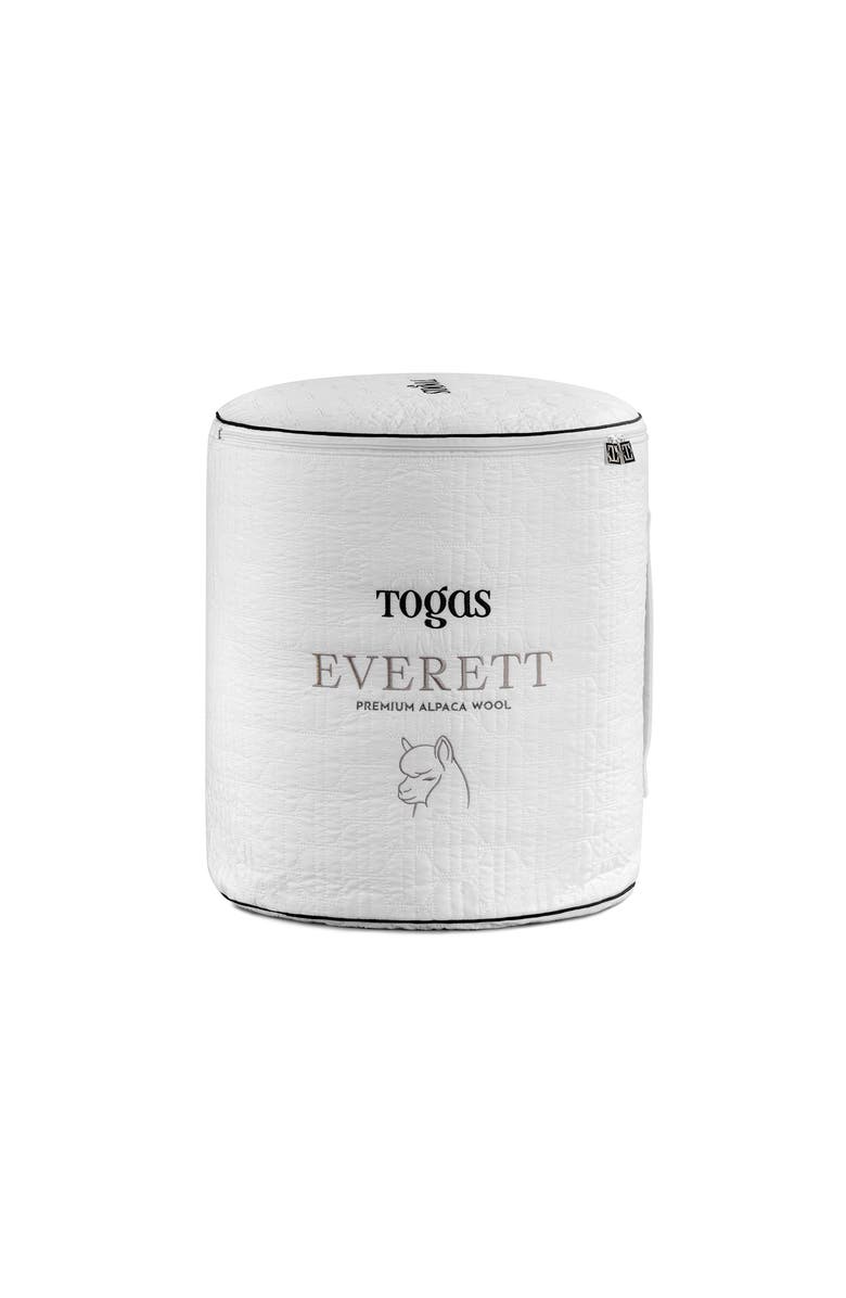Togas Everett alpaca wool comforter, Alternate, color, White