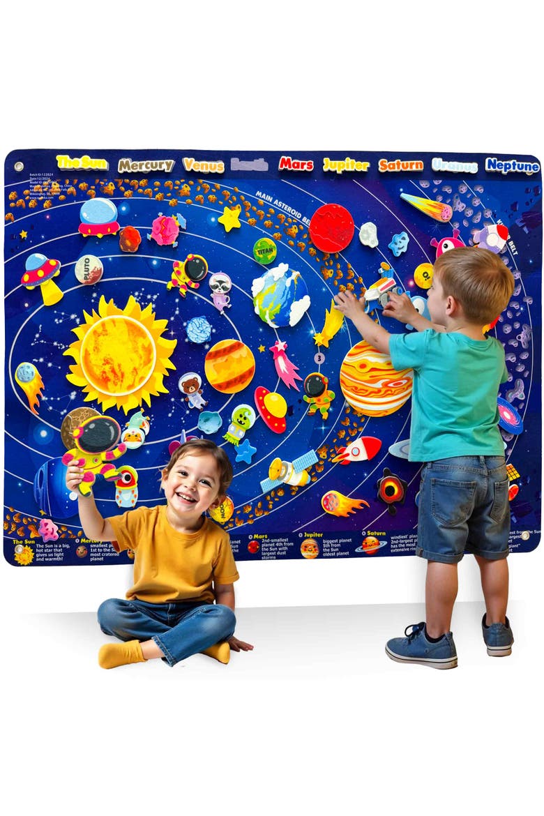 Kids Felt Board Learning Set, Main, color, Space
