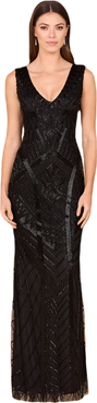 LARA New York Fitted Dress With Tonal Beading