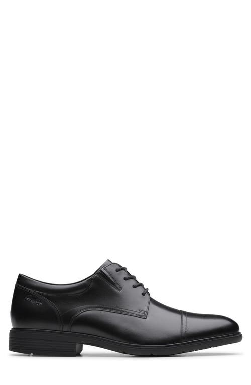 Clarks Men's Steadwell Cap Dress Shoe In Black