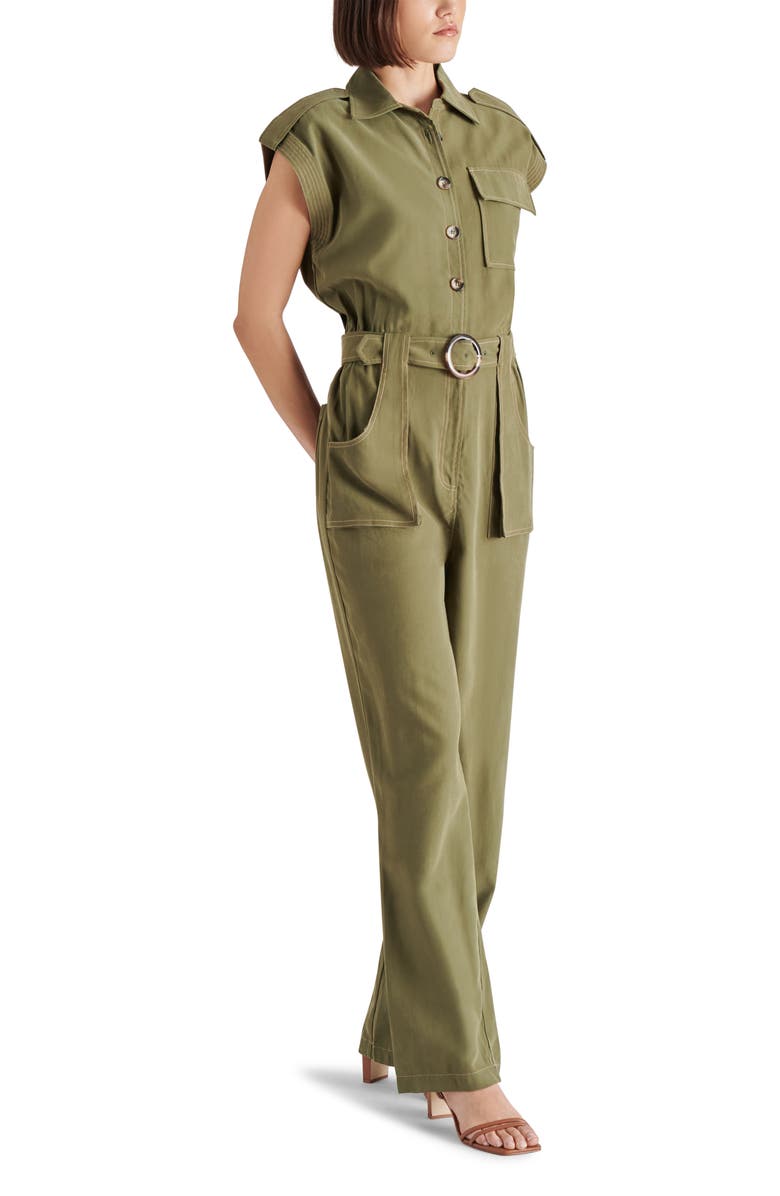 Steve Madden Gene Belted Utility Jumpsuit, Alternate, color, 