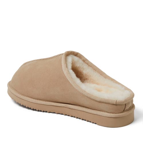 Dearfoams Fireside Grafton Genuine Shearling Clog Slipper In Sand