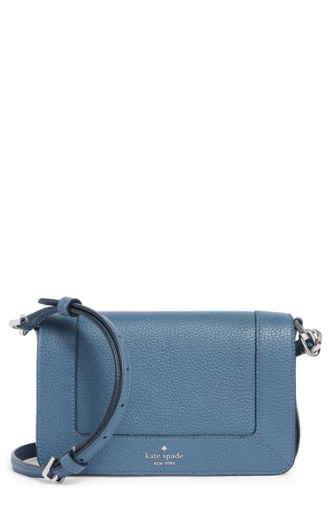 lena pebbled leather mini flap crossbody bag