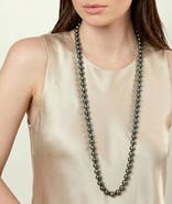 The Pearl Source Opera Length 10-11mm Tahitian South Sea Pearl Necklace - Premier AAAA Quality