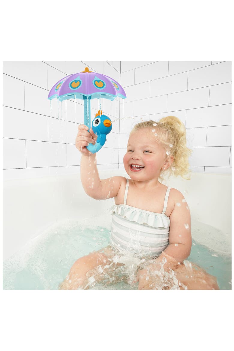Fill & Rain Peacock Bath Toy, Alternate, color, PURPLE/ BLUE