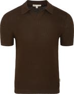 Onia Johnny Collar Cotton Textured Knit Polo