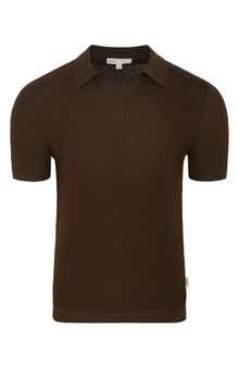 Onia Johnny Collar Cotton Textured Knit Polo