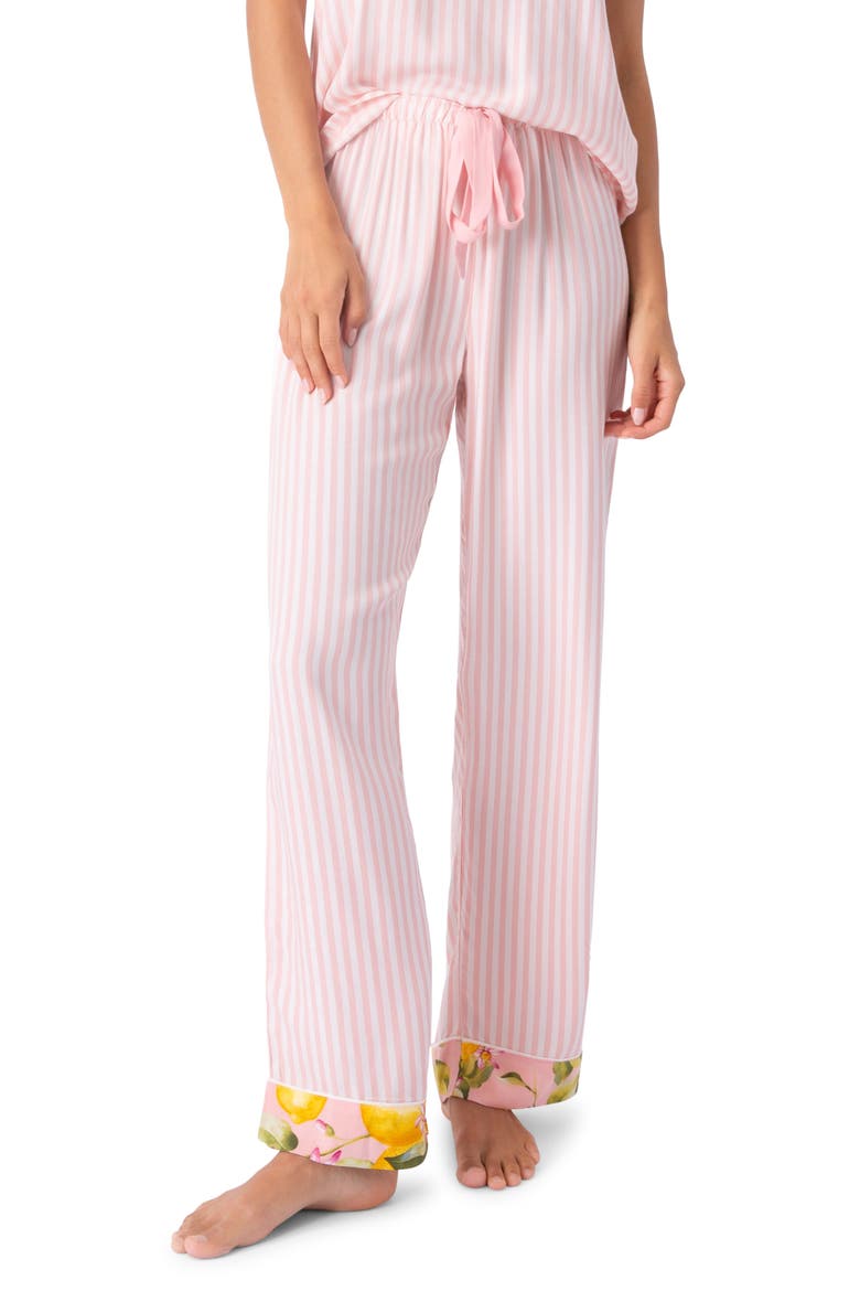 In Bloom Stripe Pajama Pants, Main, color, PINK DREAM