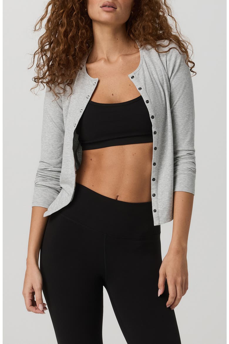 Pose Twin Cardigan, Main, color, LIGHT HEATHER GREY