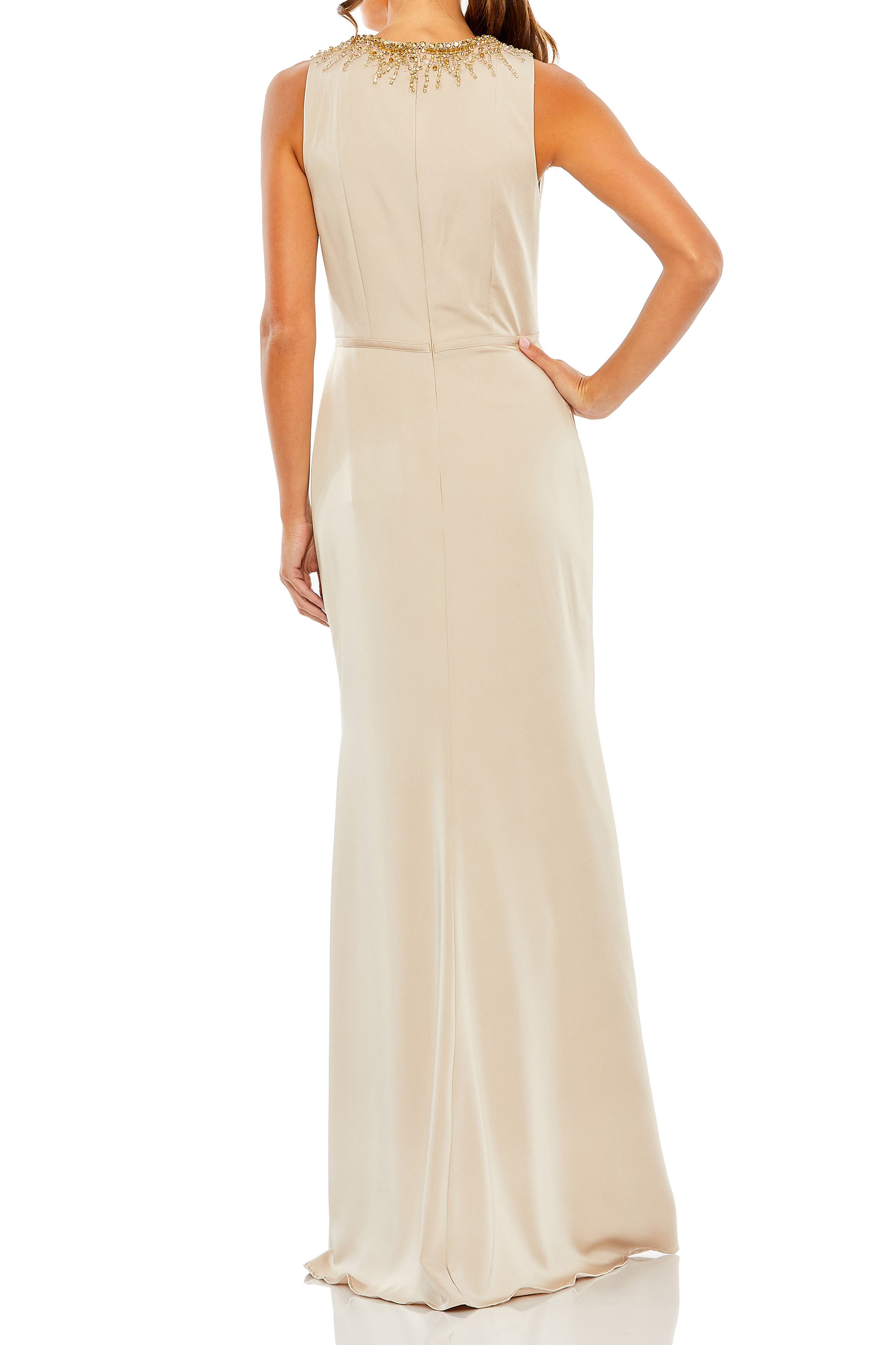 Mac Duggal Women's Embellished High-Neck Sleeveless Column Gown (Women ...
