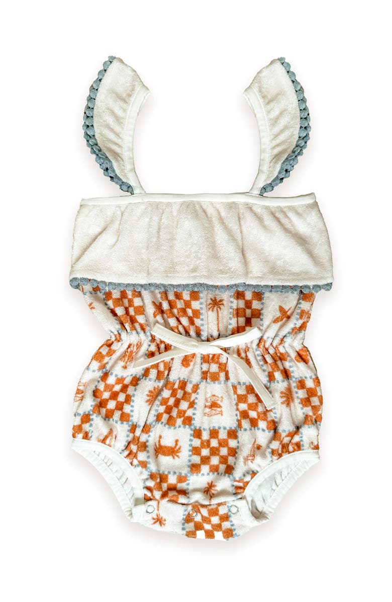 Miki Miette Willa Bubble Romper, Main, color, Tan