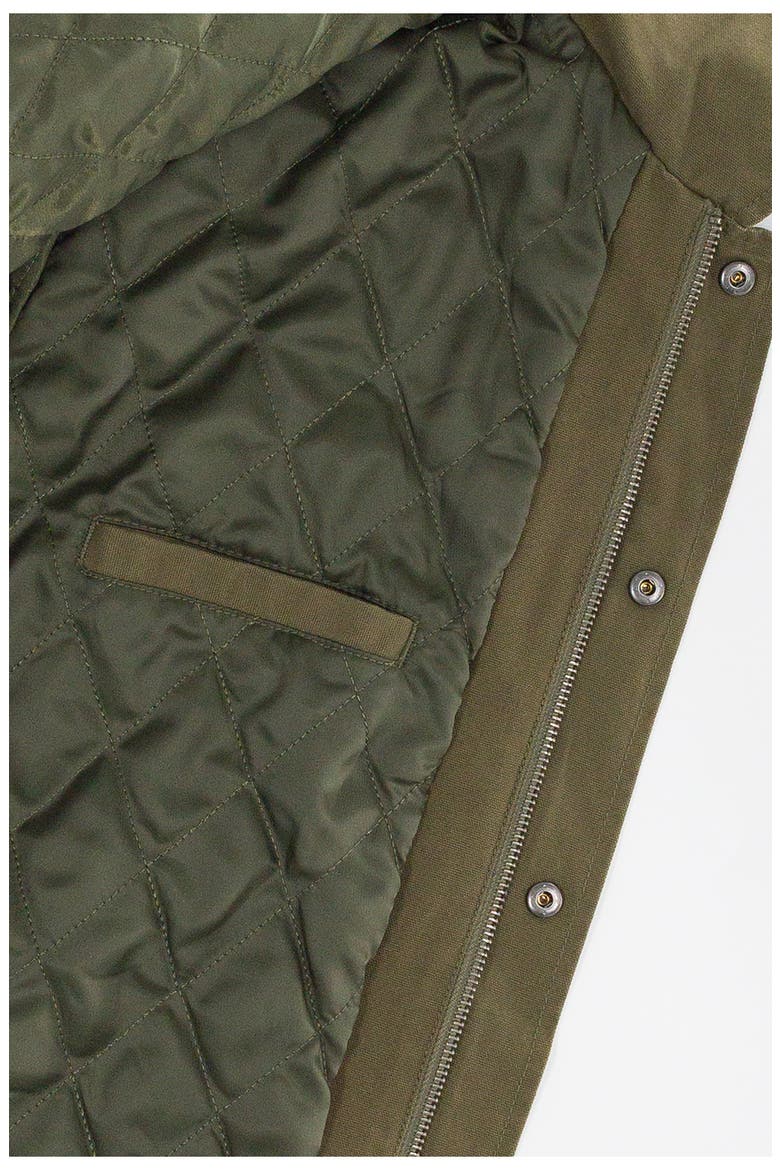 Insulated Cotton Canvas Deck Jacket, Alternate, color, IVY GREEN