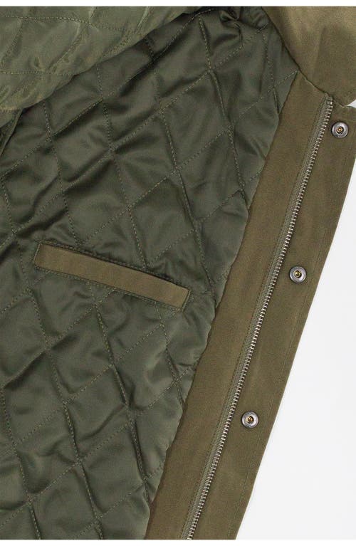Devil-dog Dungarees Insulated Cotton Canvas Deck Jacket In Green