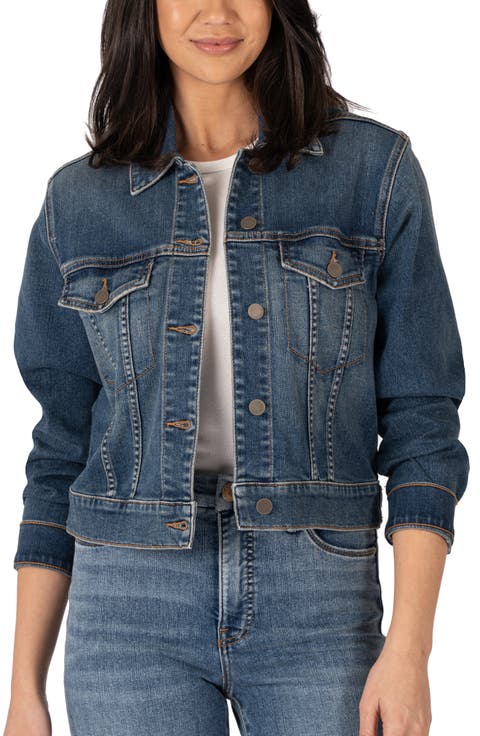 Julia Crop Denim Trucker Jacket